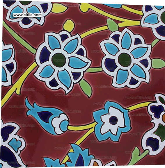 Handmade tile samples with different color themes, www.eitile.com