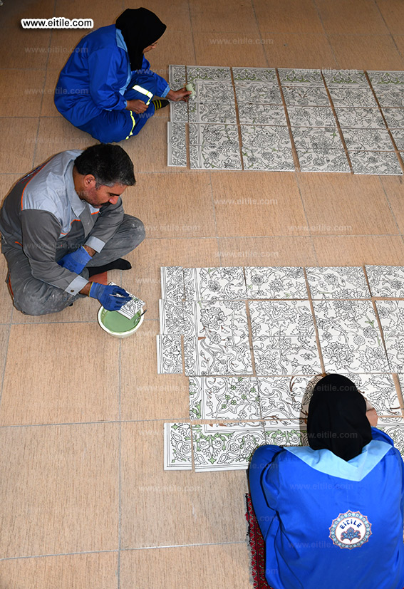 Handmade rug design ceramic supplier, www.eitile.com