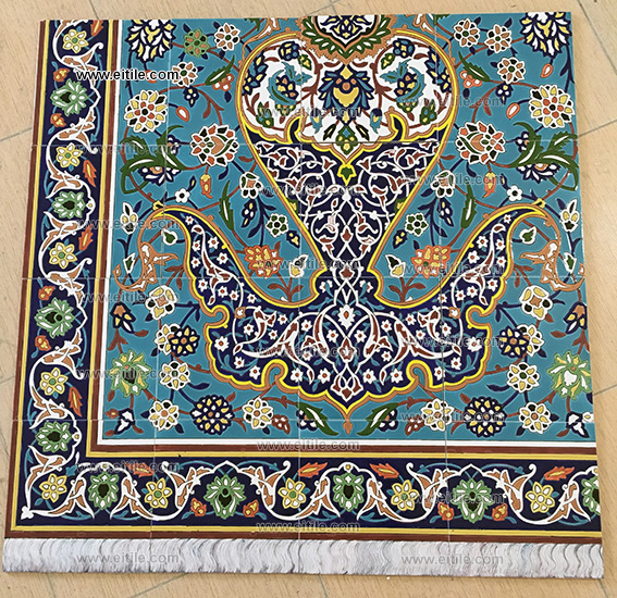 Handmade seven color rug tile sample, www.eitile.com