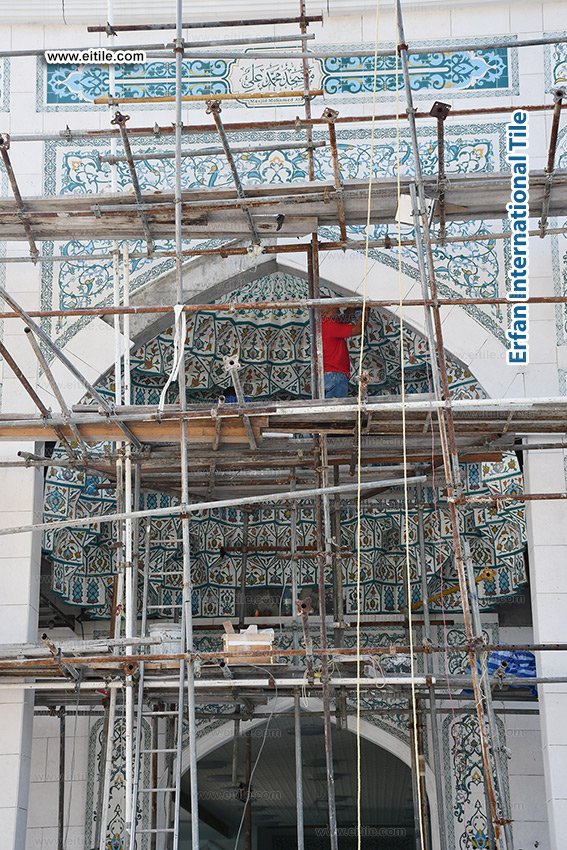 Mukarnas tile supplier for Mohammed Ali Mosque in Eydhafushi mosque, Maldives, www.eitile.com Mukarnas tile supplier for Mohammed Ali Mosque in Eydhafushi mosque, Maldives, www.eitile.com