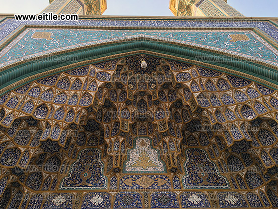 Mogharnas / Muqarnas mosaic tile, entrance door ceiling, www.eitile.com