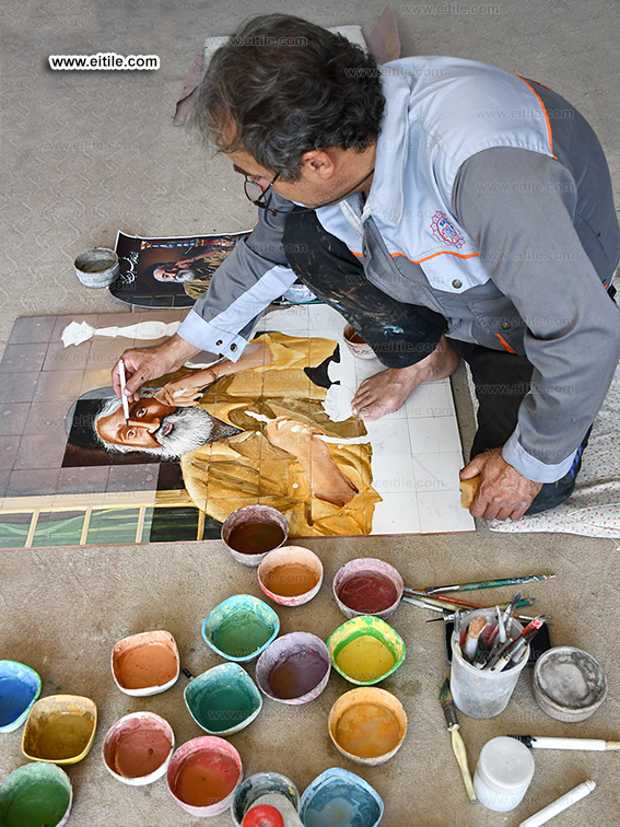 Hand painted wall tile frames, www.eitile.com