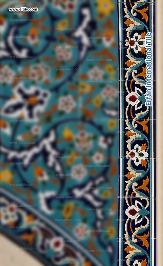 Handmade border tiles, manufactured by Eitile, www.eitile.com