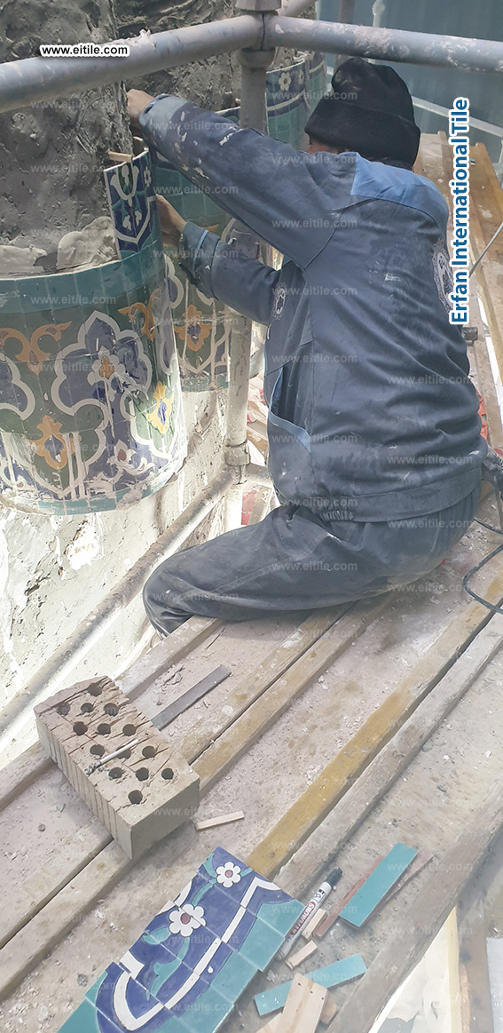 Dome tile renovation work company in Uzbekistan, www.eitile.com 