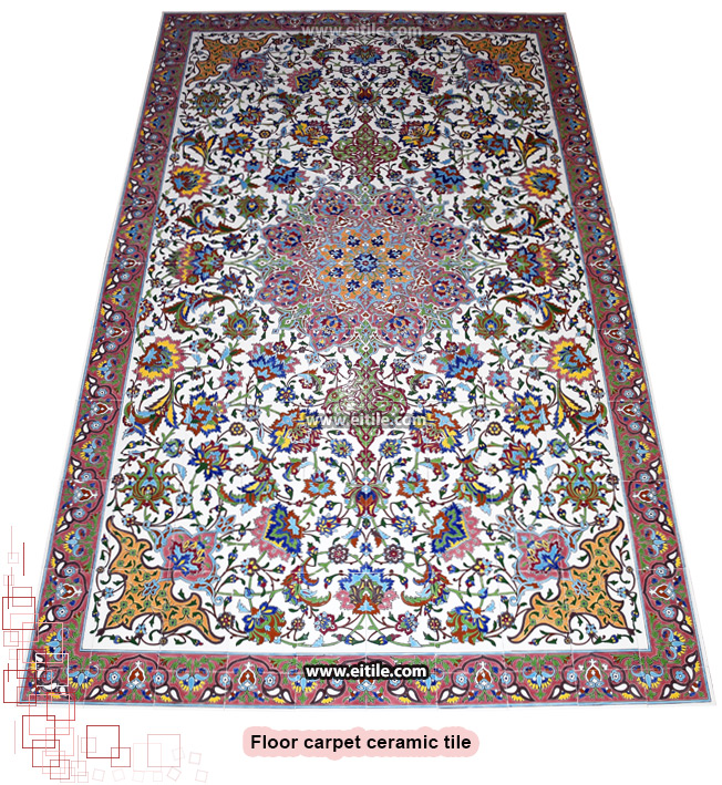 Unique artistic floor ceramics with carpet design, www.eitile.com