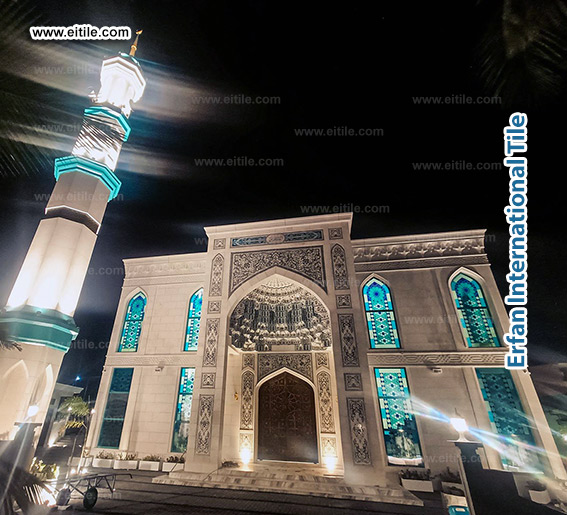 Mukarnas tile supplier for Mohammed Ali Mosque in Eydhafushi mosque, Maldives, www.eitile.com