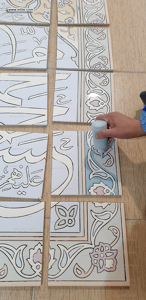 Supplier of Islamic tiles with arabic calligraphy, www.eitile.com