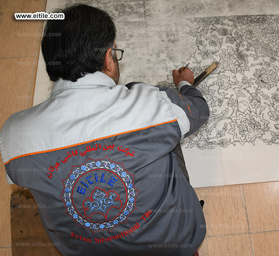 Handmade rug design ceramic supplier, www.eitile.com