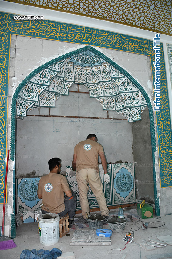 Minbar tile supplier for Mohammad Ali mosque in Eydhafushi zone of Maldives, www.eitile.com