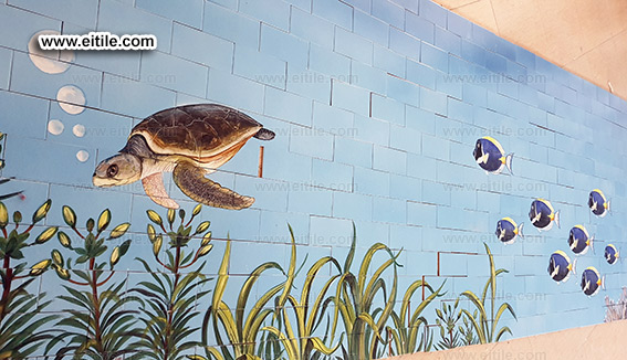 Handmade swimming pool ceramic tiles, www.eitile.com