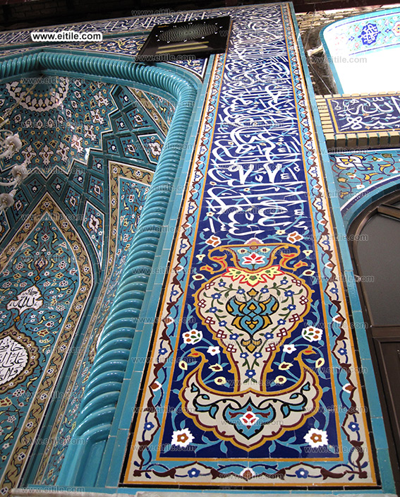 Iranian Persian handmade blue tiles, www.eitile.com