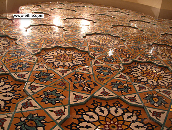 Handcrafted Girih mosaic tile for mosque decoration, www.eitile.com