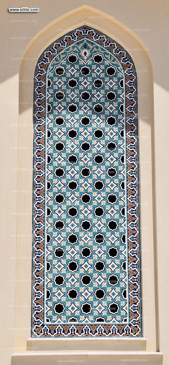 Oman, Sohar Sultan Qaboos mosque tile repair work, www.eitile.com