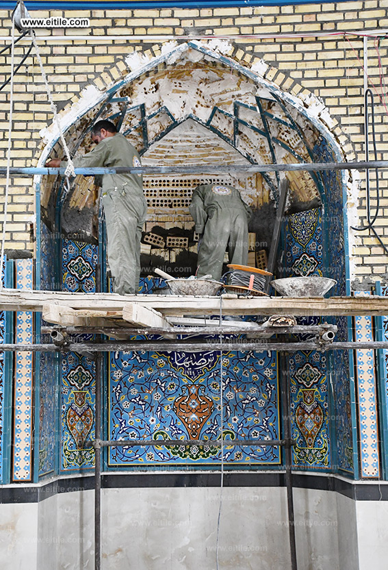 Iran, Isfahan, Buin Miandasht 14 masoum mosque tile supplier, www.eitile.com