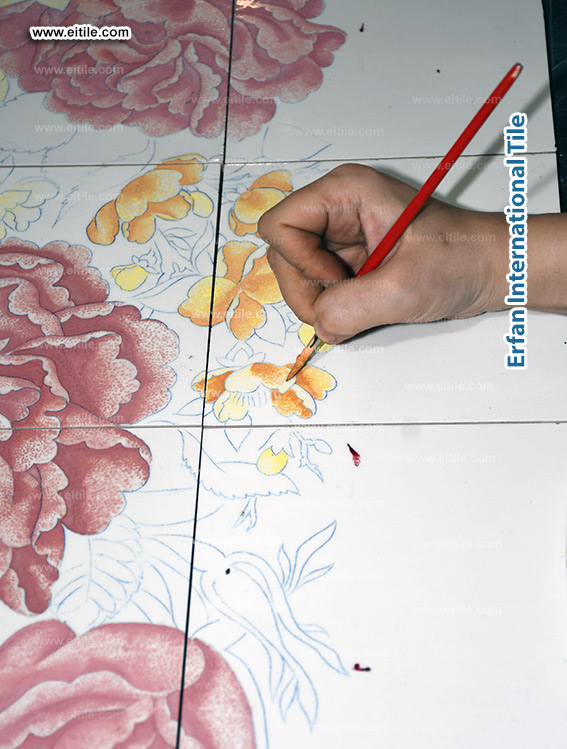 Explore elegant hand-painted wall tile frames crafted with artistic detail at www.eitile.com Explore elegant hand-painted wall tile frames crafted with artistic detail at www.eitile.com