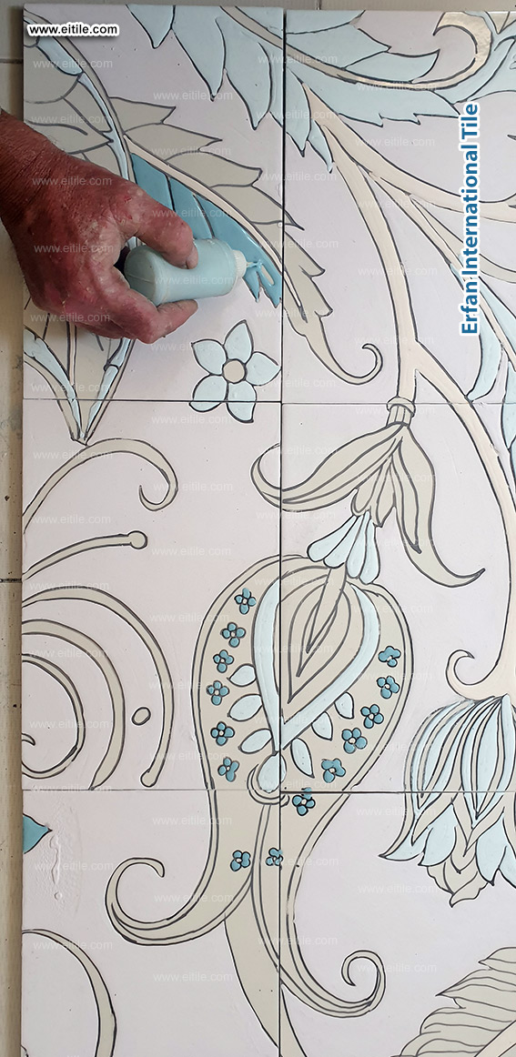 Simply send us your preferred picture, artwork, or design idea, and our artisans will transform it into a fully customized seven-color tile panel made to your exact wall frame dimensions, www.eitile.com