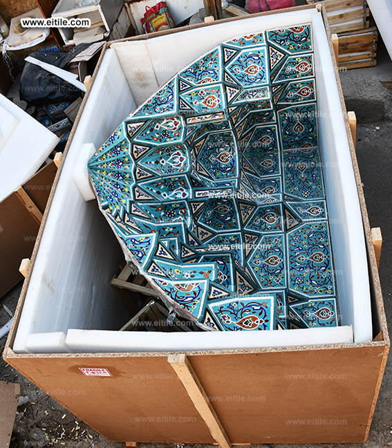 Mosque Mihrab Muqarnas tile panel supplier, www.eitile.com