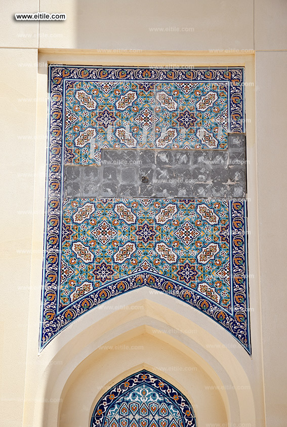 Oman, Sohar Sultan Qaboos mosque tile repair work, www.eitile.com