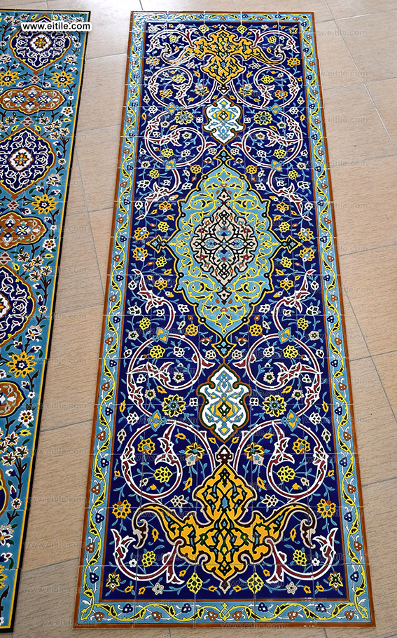 Entrance door decoration with handmade tile panels, www.eitile.com