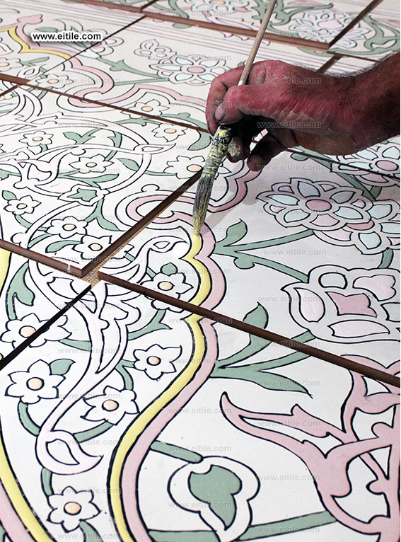 Persian carpet tiles for floor, www.eitile.com
