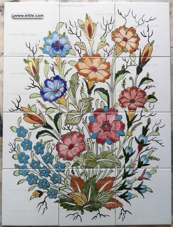 wall frame made with handmade tiles, www.eitile.com wall frame made with handmade tiles, www.eitile.com