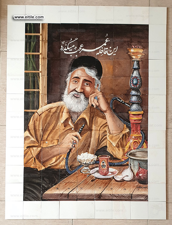 Hand painted wall tile frame, www.eitile.com