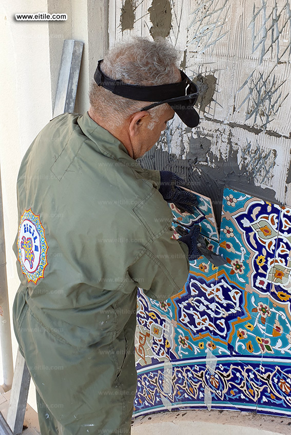 Oman, Sohar Sultan Qaboos mosque tile repair work, www.eitile.com Oman, Sohar Sultan Qaboos mosque tile repair work, www.eitile.com