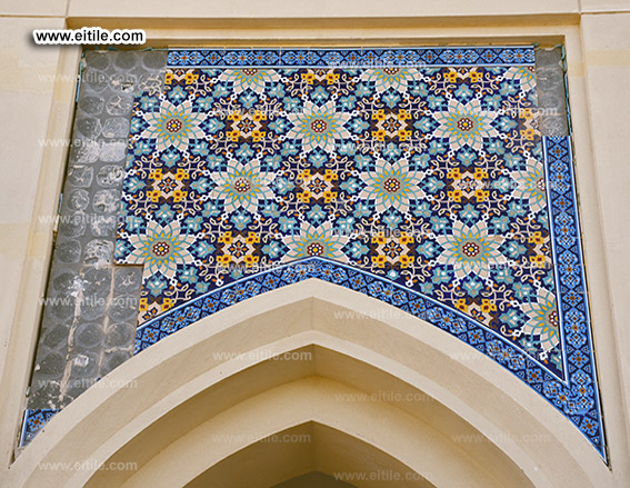 Oman, Sohar Sultan Qaboos mosque tile repair work, www.eitile.com