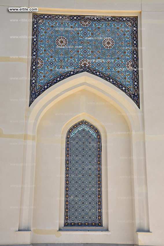 Oman, Sohar Sultan Qaboos mosque tile repair work, www.eitile.com