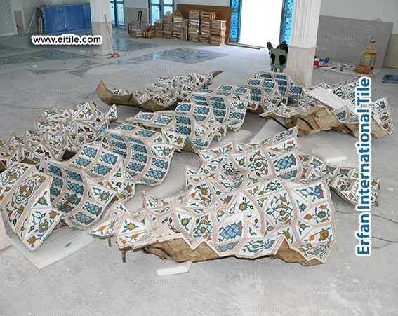 Mukarnas tile supplier for Mohammed Ali Mosque in Eydhafushi mosque, Maldives, www.eitile.com Mukarnas tile supplier for Mohammed Ali Mosque in Eydhafushi mosque, Maldives, www.eitile.com