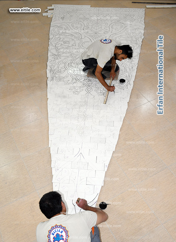 Iraq, Sulaimaniyah grand mosque dome tile supplier, www.eitile.com