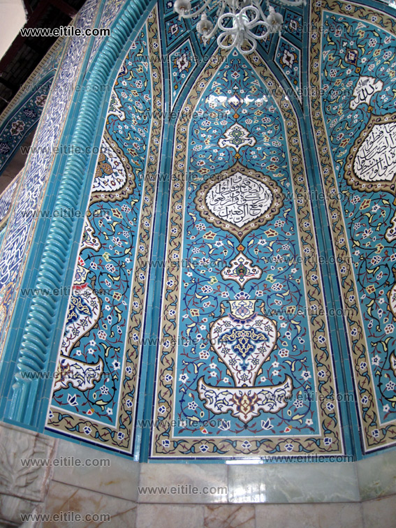 mosque ceramic tile decoration, iranian ceramic tiles for mosque, www.eitile.com