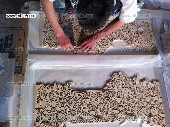 Handmade tile panel work processes, www.eitile.com