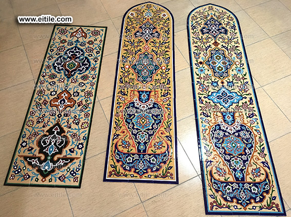 Handmade old Persian blue ceramic Tiles, www.eitile.com