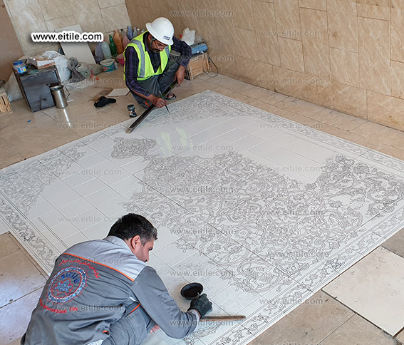 Iranian handmade Persian ceramic tile designer, www.eitile.com