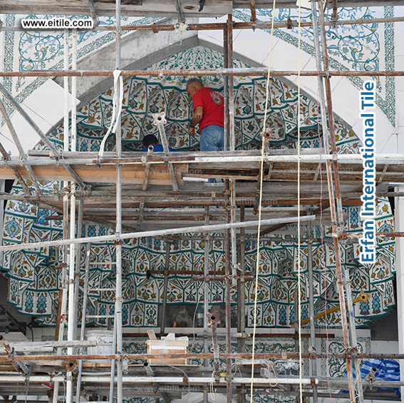 Mukarnas tile supplier for Mohammed Ali Mosque in Eydhafushi mosque, Maldives, www.eitile.com