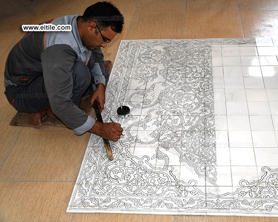 Iranian handmade Persian ceramic tile designer, www.eitile.com