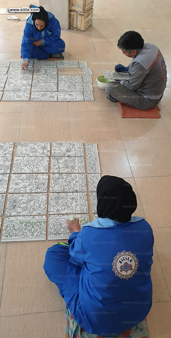 Handmade rug design ceramic supplier, www.eitile.com