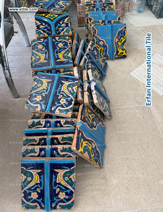 Samarkand Imam Al Moturidi's mausoleum dome glazed ceramic renovation work, www.eitile.com