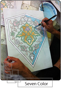 Seven color tile, haftrang tile, polychromic tile, www.eitile.com