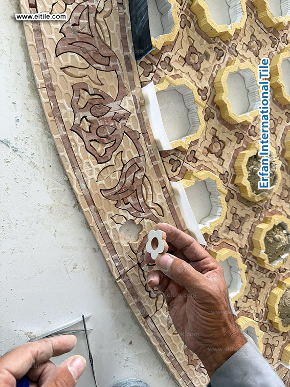 Handmade ceramic ventilation screen designed for timeless elegance. www.eitile.com
