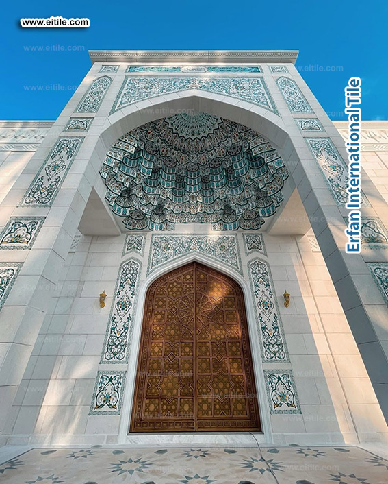 Mosque entrance door ceiling mosaic tile supplier, www.eitile.com
