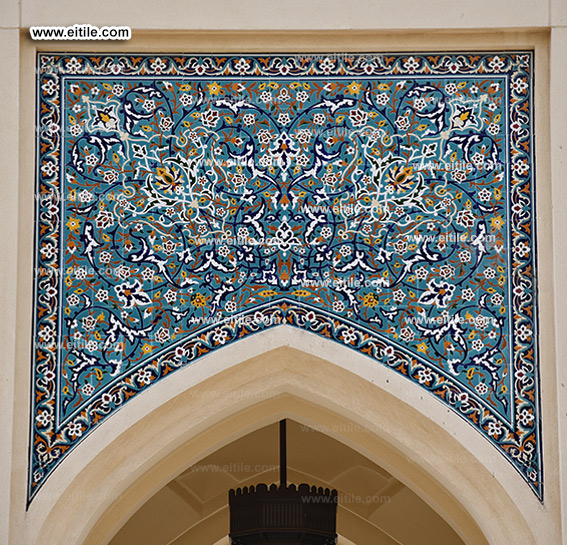 Oman, Sohar Sultan Qaboos mosque tile repair work, www.eitile.com