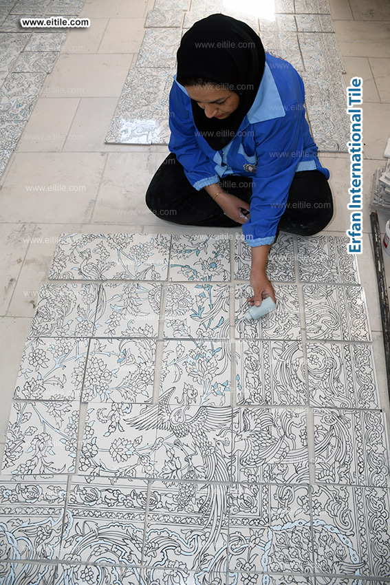Handmade carpet design ceramic tile, www.eitile.com