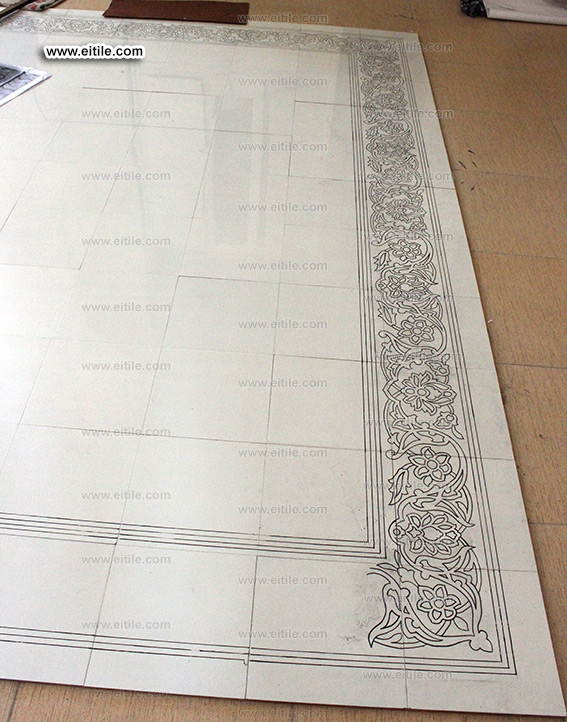 Persian carpet tiles for floor, www.eitile.com