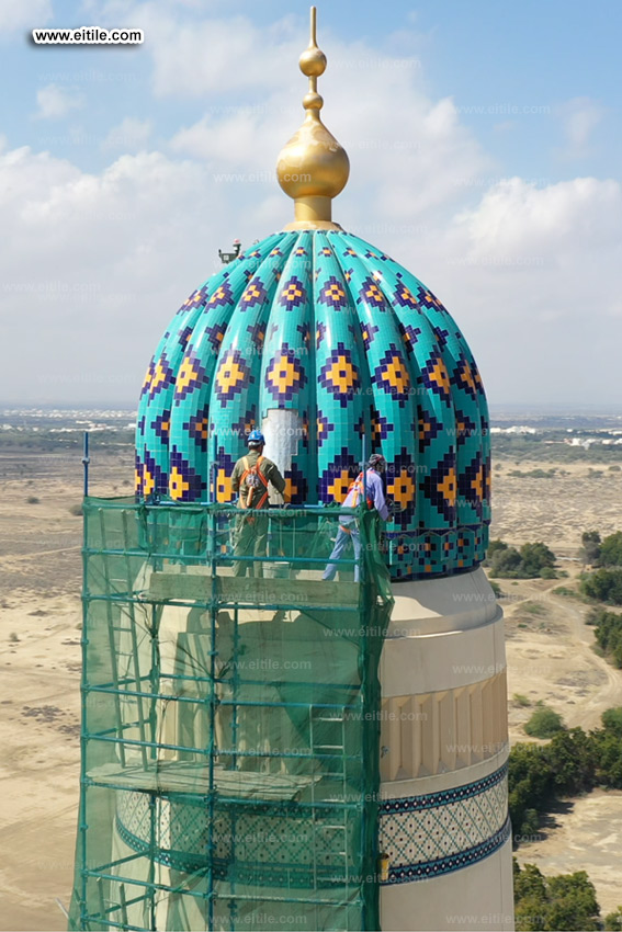 Mosque minaret tile supplier, www.eitile.com Mosque minaret tile supplier, www.eitile.com