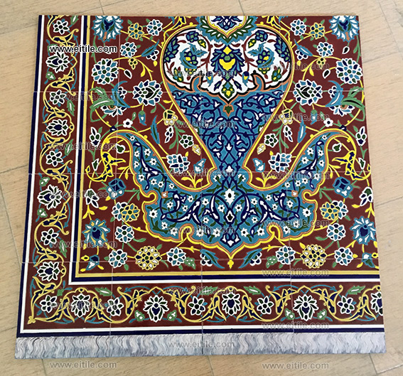 Handmade seven color rug tile sample, www.eitile.com