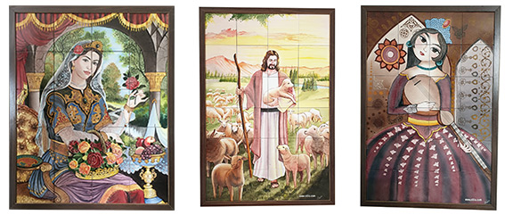 Iranian handmade tile frames, www.eitile.com