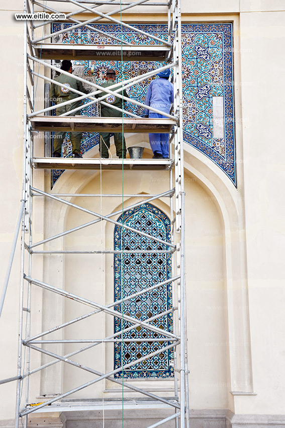 Oman, Sohar Sultan Qaboos mosque tile repair work, www.eitile.com Oman, Sohar Sultan Qaboos mosque tile repair work, www.eitile.com