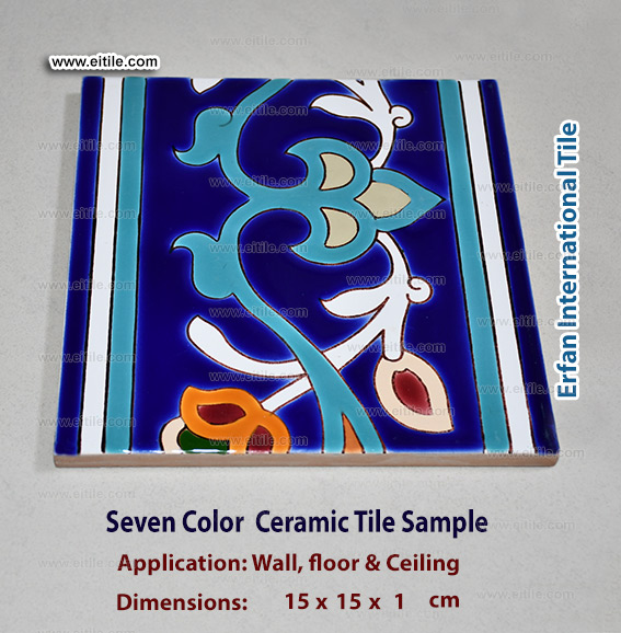 Supplier of hand painted seven color tiles, www.eitile.com
